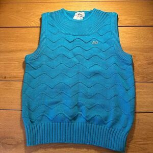 NWT old stock vintage izod Lacoste large teal sweater vest